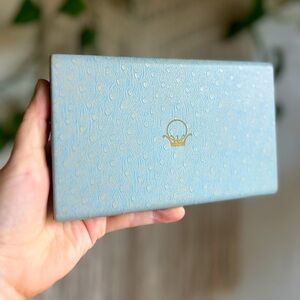 Vintage Marvella Light Blue Jewelry Box | 1950s Satin Necklace Case | MCM